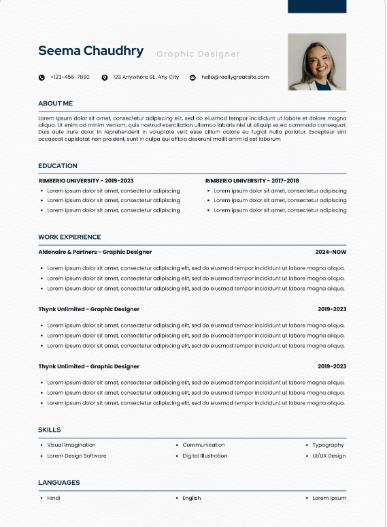 Professional CV Sample 28